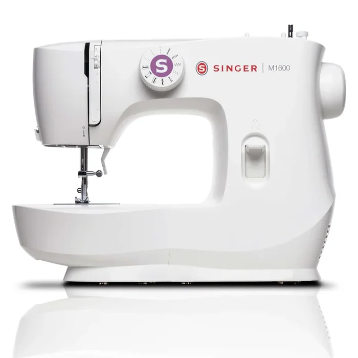 Singer Portable Steel Sewing Machine with LED Lighting and Accessories, White