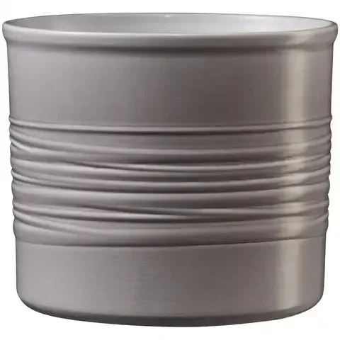 SK Pottery 2.8 in. H X 3.1 in. D Clay Laos Ceramic Pot Warm Gray