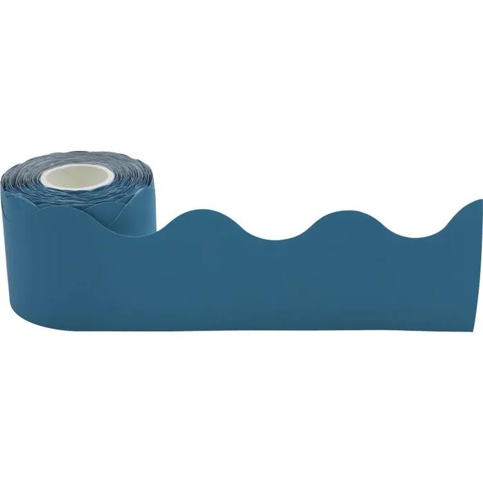 Slate Blue Scalloped Rolled Border