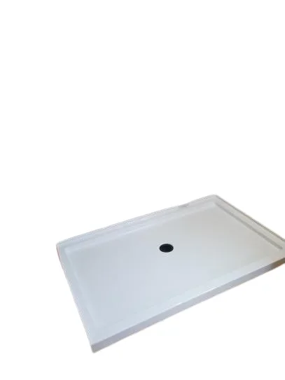 SlimLine 30 in. D x 60 in. W Single Threshold Shower Base in White