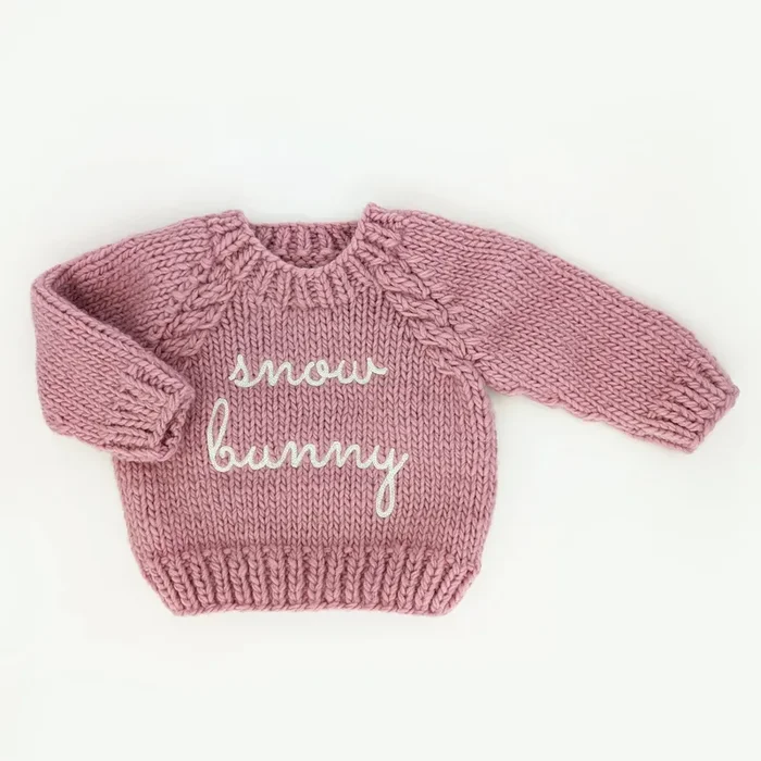 Snow Bunny Rosey Knit Sweater