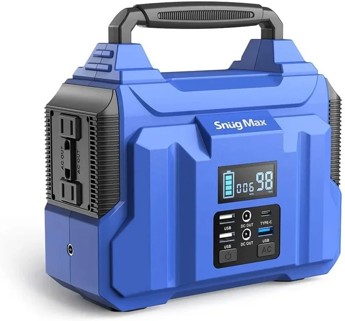 SNUGMAX Vickers 200 Portable Power Station with 222Wh Backup Lithium Battery, Solar Generator with 110V/200W Pure Sine Wave AC Outlet & Type-C Port for Indoor CPAP Outdoors Camping Travel Emergency