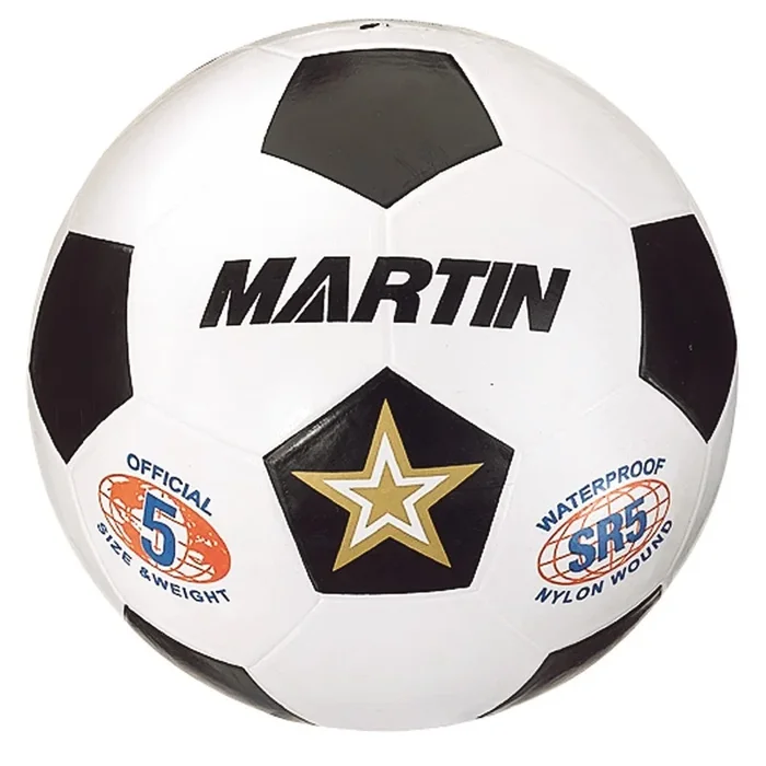 Soccer Ball White Size 5 Rubber Nylon Wound – Martin Sports