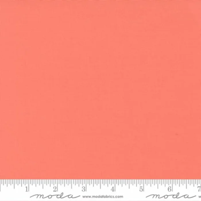 SOLID CORAL FABRIC – Bella 9900-147 by Moda Fabrics
