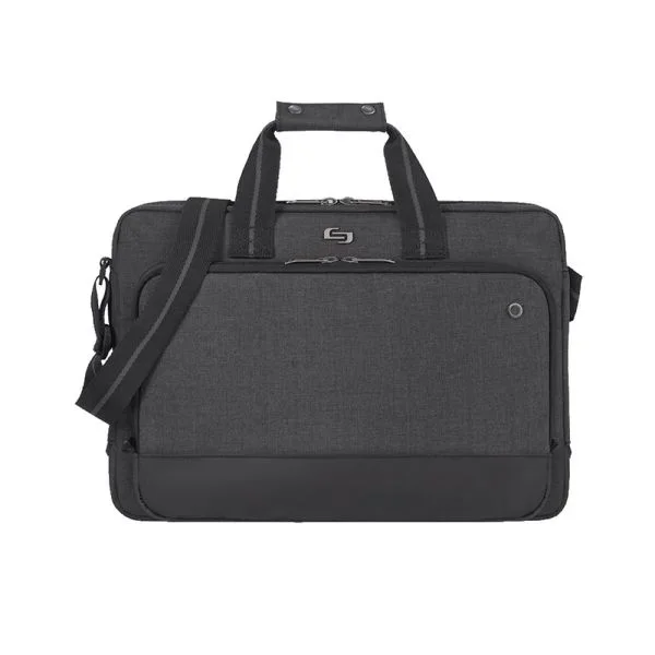 Solo New York Astor Slim Brief With 15.6″ Laptop Pocket, Gray