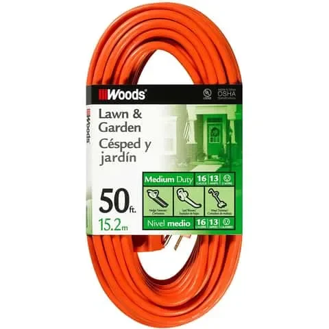 Southwire Indoor or Outdoor 50 ft. L Orange Extension Cord 16/3