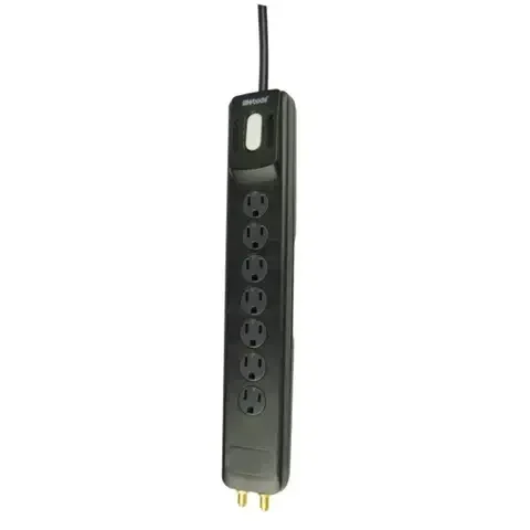 Southwire Woods 6 ft. L 7 outlets Power Strip w/Surge Protection Black 2480 J