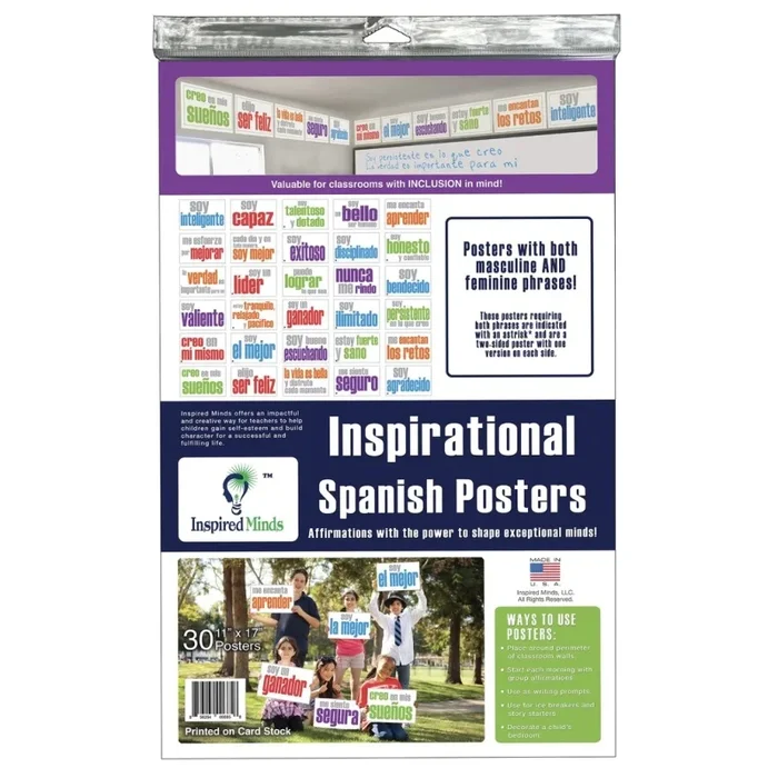 Spanish Card Stock Posters Set Of 30