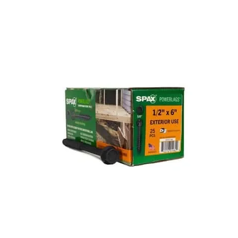 SPAX PowerLags 1/2 in. in. X 6 in. L Hex Drive Hex Washer Head Serrated Structural Screws