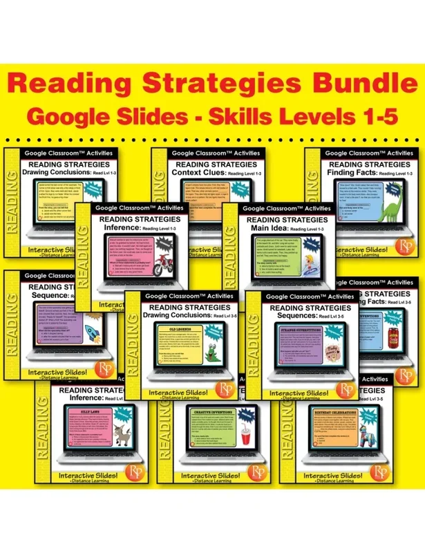 Specific Reading Strategies Set! **200 Skill-Specific Google Slides**