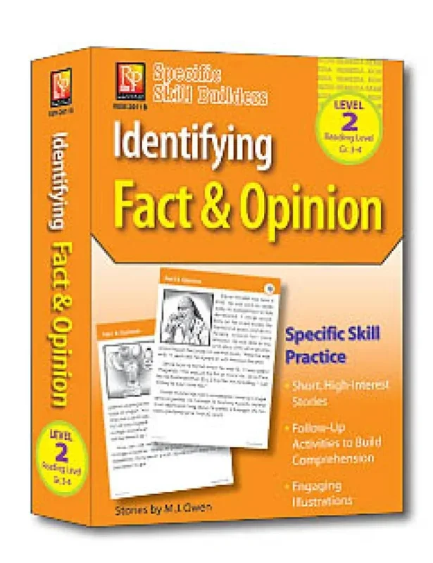 Specific Skill Builders Story Cards: Level 2 (Identifying Fact & Opinion)
