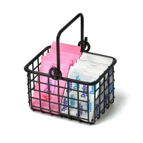 Spectrum Grid 3.25 in. L X 3.8 in. W X 2.5 in. H Black Packet Basket