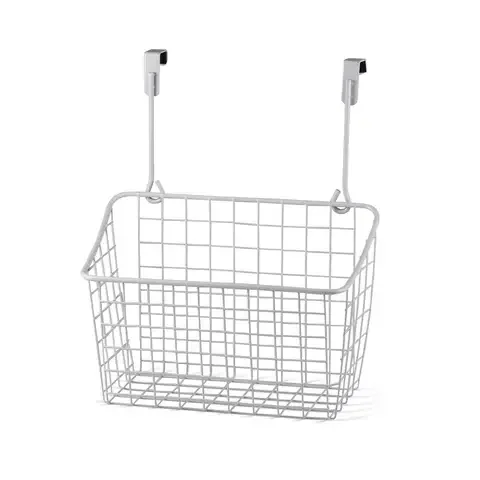 Spectrum Grid 6.5 in. L X 10.25 in. W X 11.25 in. H White Storage Basket