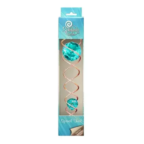 Spinfinity Designs Multi-color Stainless Steel 13.62 in. Copper/Aqua Twister Outdoor Spinner