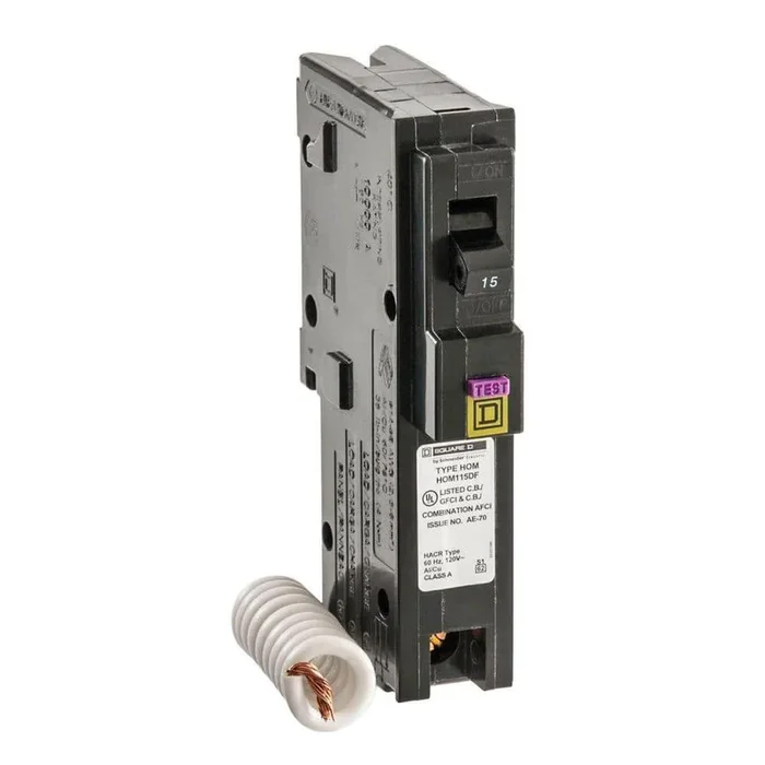 Square D Homeline 15 Amp Single-Pole Dual Function (CAFCI and GFCI) Circuit Breaker (6-Pack)