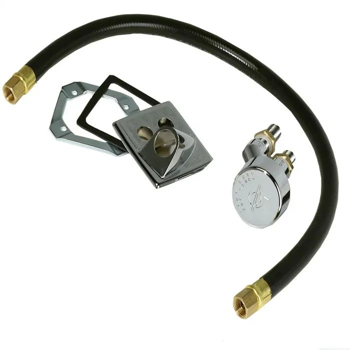 Standard Vacuum Breaker for Shampoo Sink with Receiver Plates and Hose