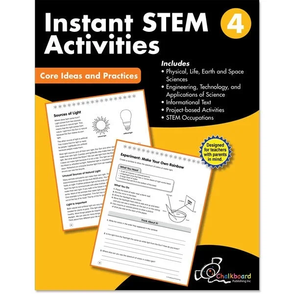Stem Instant Activities Workbook, Grade 4