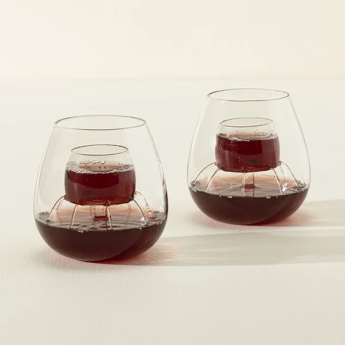 Stemless Aerating Wine Glasses – Set of 2