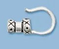 Sterling Silver End Cap with Hook – 2mm