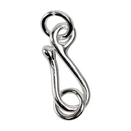 Sterling Silver Hook with Rings 15mm – Pkg/1