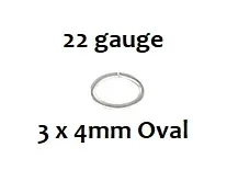 Sterling Silver Open Oval Jump Ring – 3mm x 4mm