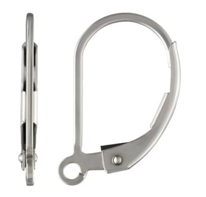 Sterling Silver Plain Leverback with Loop