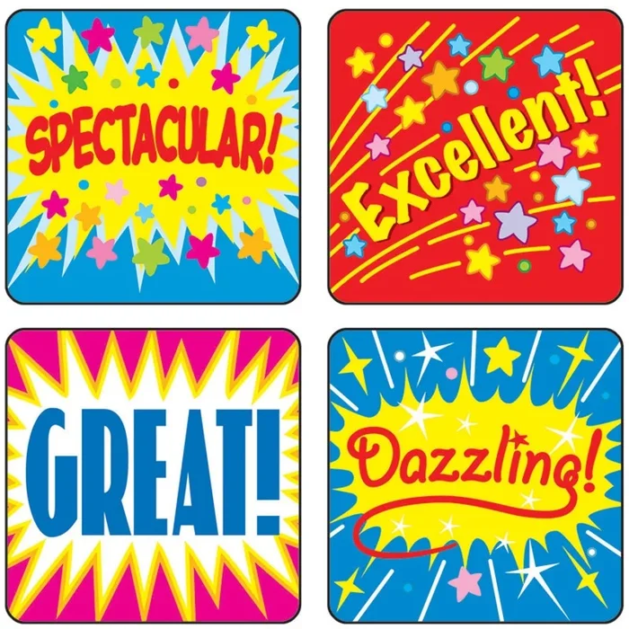 Stickers Positive Words 120/Pk Acid & Lignin Free