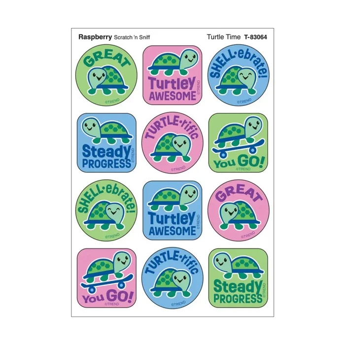 Stinky Stickers Raspberry Scent Turtle Time