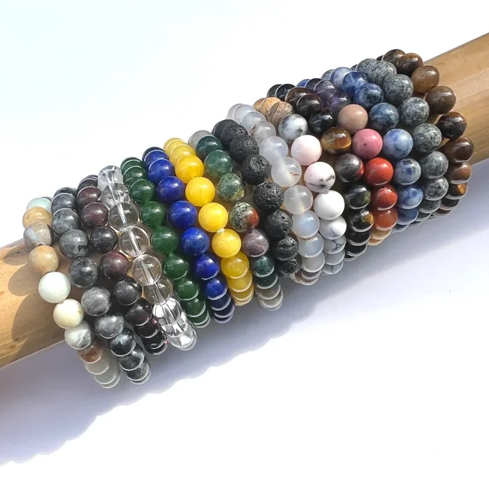 Stone Stretchy Bracelets – 8mm