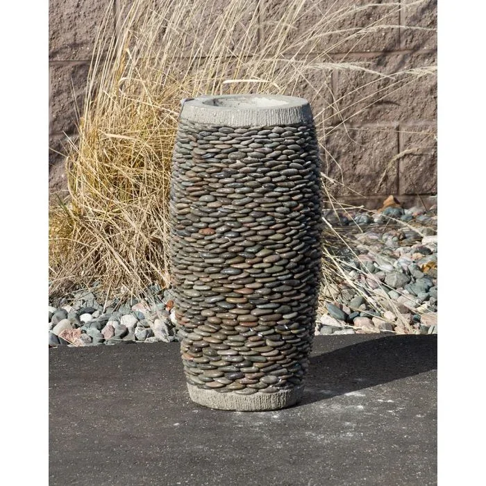 Stoned Urn FNT2122 Ceramic Vase Complete Fountain Kit