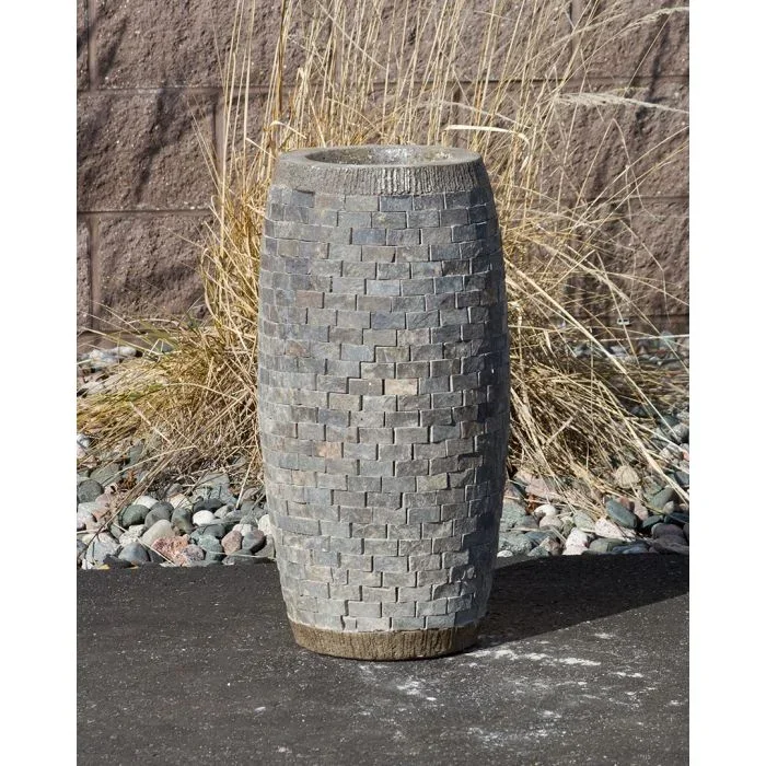 Stoned Urn FNT2337 Ceramic Vase Complete Fountain Kit