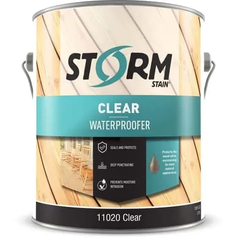 Storm System Transparent Clear Water-Based Penetrating Waterborne Exterior Stain 1 gal