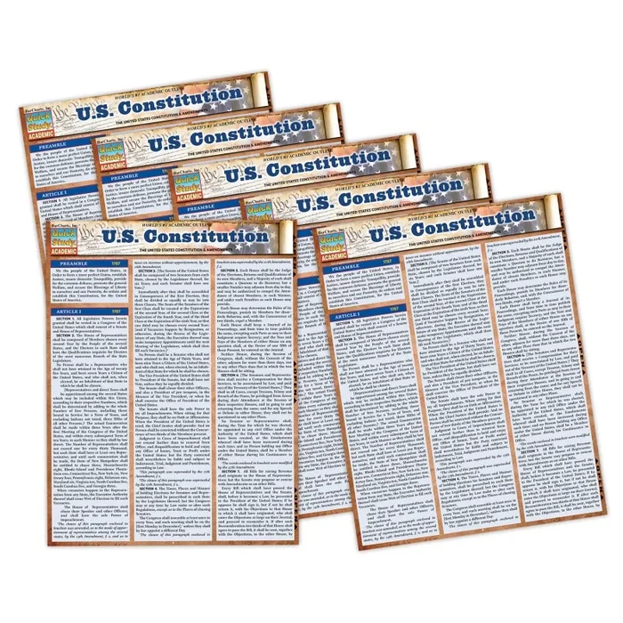 Study Guides U.S. Constitution 6Ct Laminated