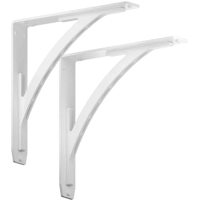 Sullivan 12 in. L White Steel Heavy Duty Floating Shelf Bracket (2 Pack)