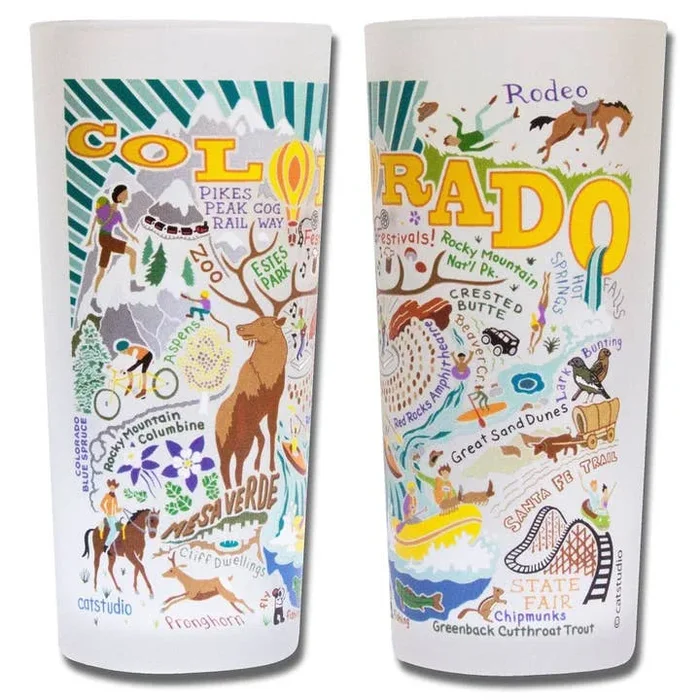 Summer Colorado Drinking Glasses- Set of 2