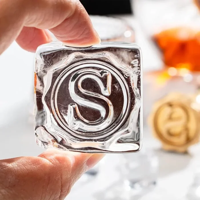 Sun Badge Single Monogram Brass Ice Stamp for Bartender & Planner