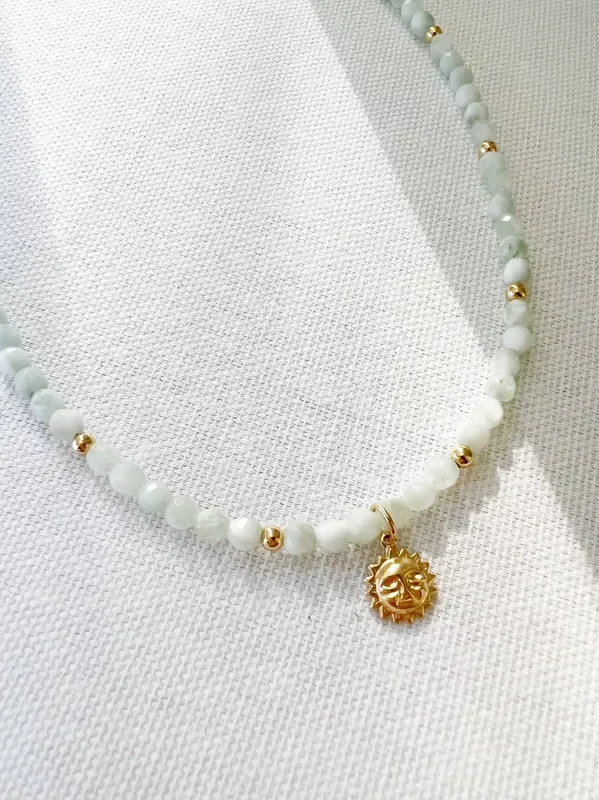 Sun Beaded Choker Necklace