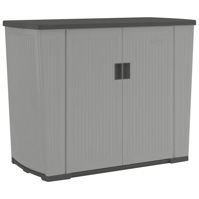 Suncast Backyard Oasis 130 Gallon Outdoor Storage Shed Basic Unit, Dove Gray