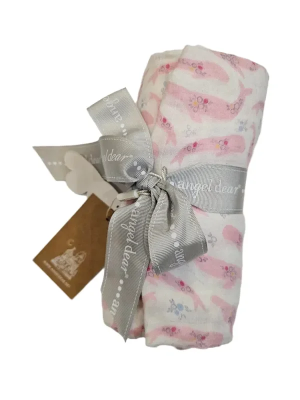 Swaddle Blanket – baby whales -100% cotton guaze