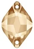 Swarovski 14 x 9mm Lemon Sew On- Golden Shadow