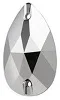 Swarovski 18 x 10.5mm Sew On Pear Light Chrome