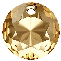 Swarovski #6430 Classic Cut Pendant – Golden Shadow – 8mm