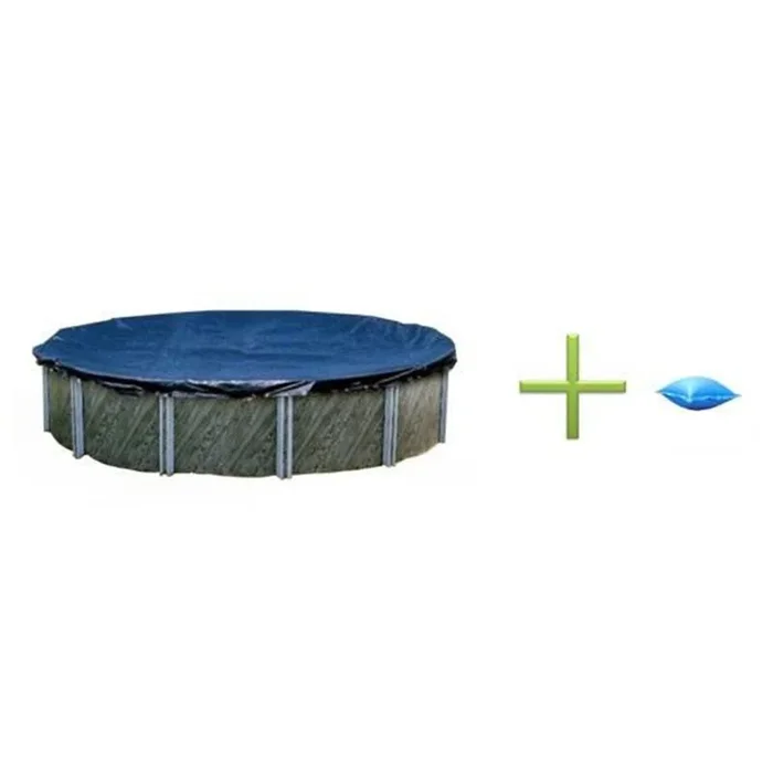 Swimline 18′ Round Winter Swimming Pool Cover + 4’x4′ Winterizing Air Pillow