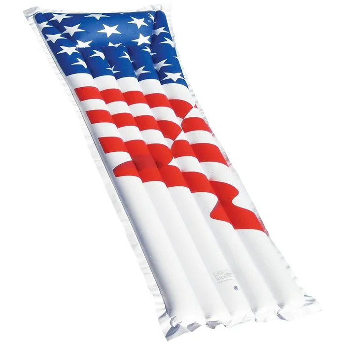 Swimline 72″ Inflatable American Flag Swimming Pool Floating Water Raft Lounger