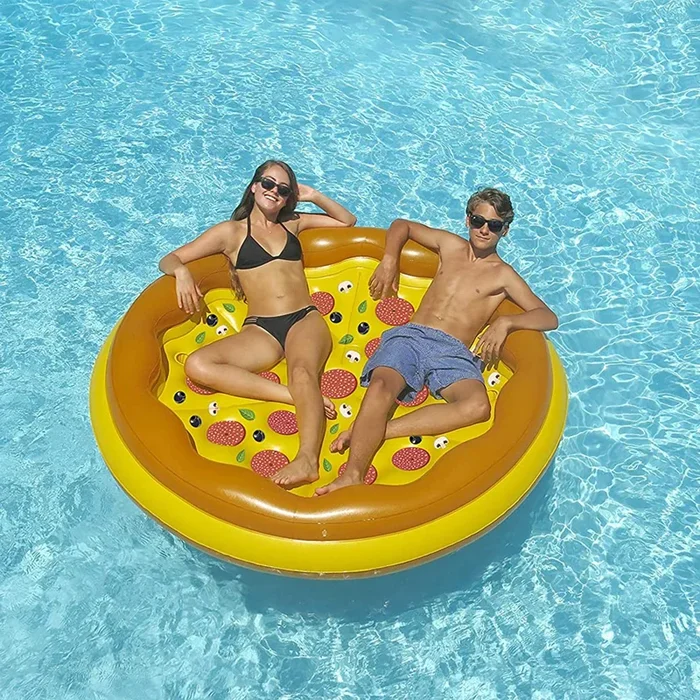 Swimline Giant 70″ Inflatable Personal Pan Pizza Pool Float, Lake Water Raft