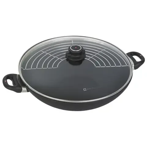 Swiss Diamond Cast Aluminum Wok 14 in. 6.3 qt Black