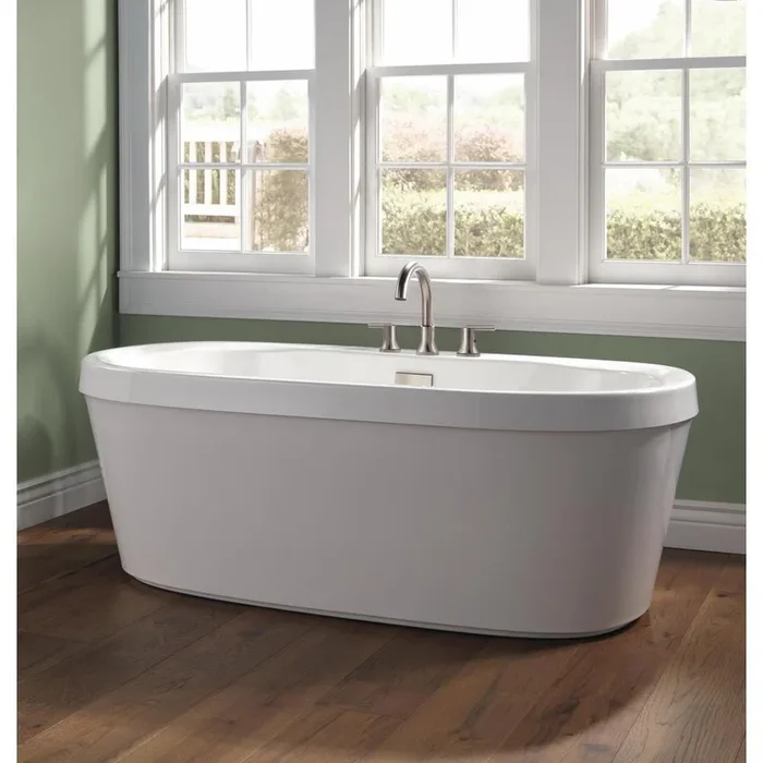 Synergy 60 in. Acrylic Flatbottom Bathtub with Integrated Waste and Overflow in White