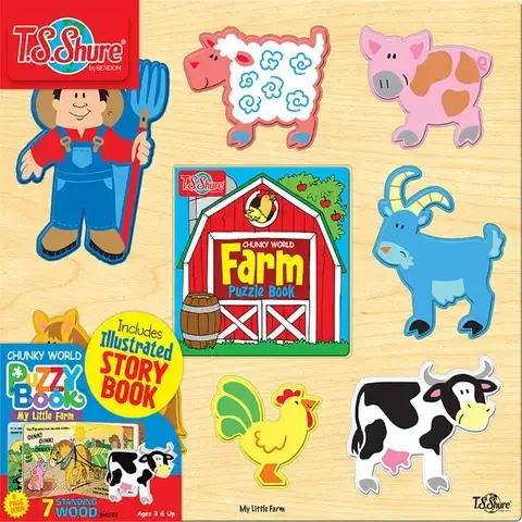 T.S. Shure Chunky World Puzzle Book Multicolor