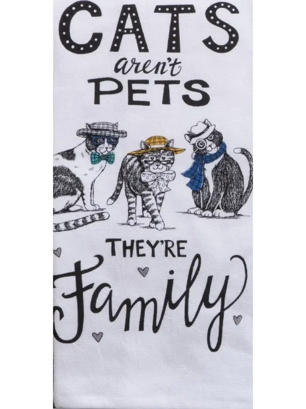 T Towel Cat Family Dual Purpose Towel R7496