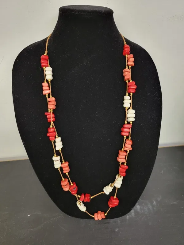 Tagua Necklace – LC259-RO-PC-IV – Multi
